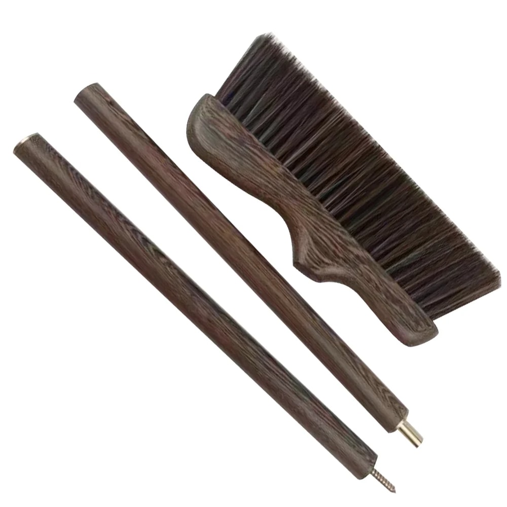Premium Angled Broom with Wooden Handle Soft Floor & Garage Sweeper