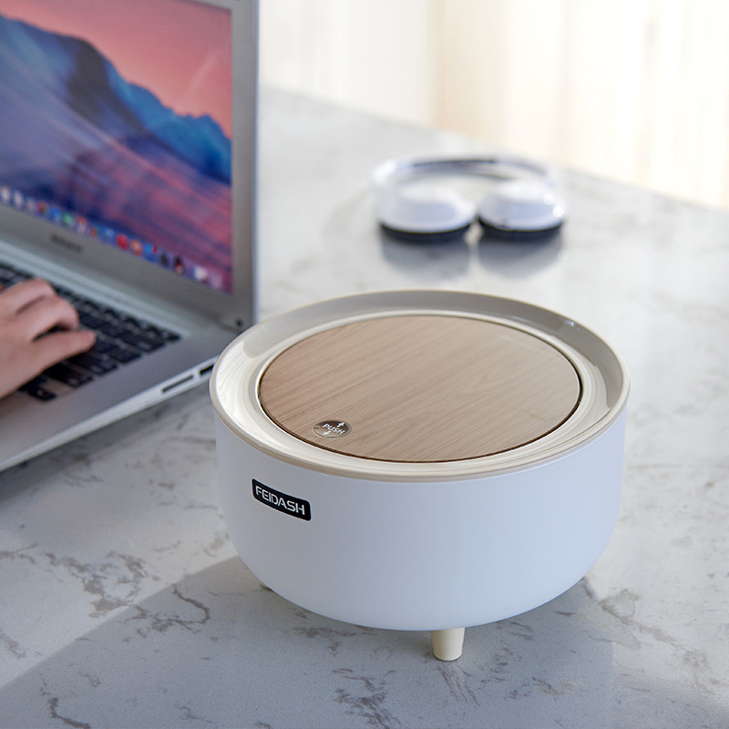 Japanese Style Mini Desktop Trash Can For Desk Dorm Storage 0