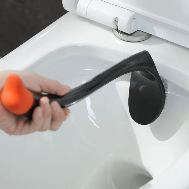Swan Shaped Long Handle Toilet Brush With Holder Dense Bristles Bathroom Cleaning Tool 4