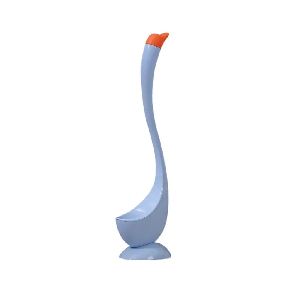 Swan Shaped Long Handle Toilet Brush With Holder Dense Bristles Bathroom Cleaning Tool 6