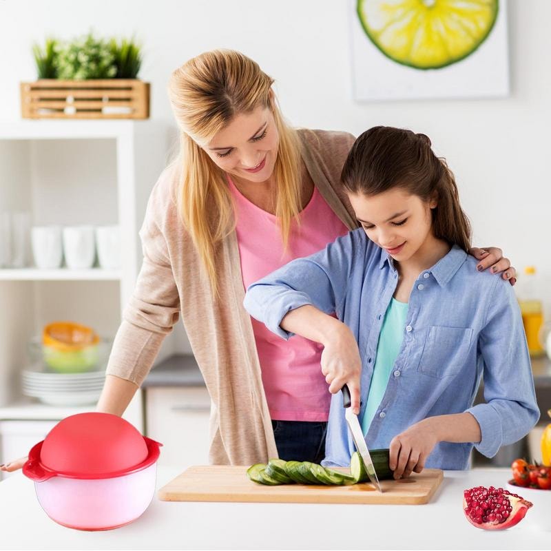 Silicone Pomegranate Peeler Deseeder Tool With Bowl Easy Fruit Kitchen Prep 2