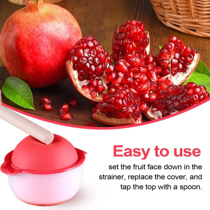 Silicone Pomegranate Peeler Deseeder Tool With Bowl Easy Fruit Kitchen Prep 3