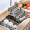 Stainless Steel Extendable Kitchen Sink Dish Drying Rack & Drainer