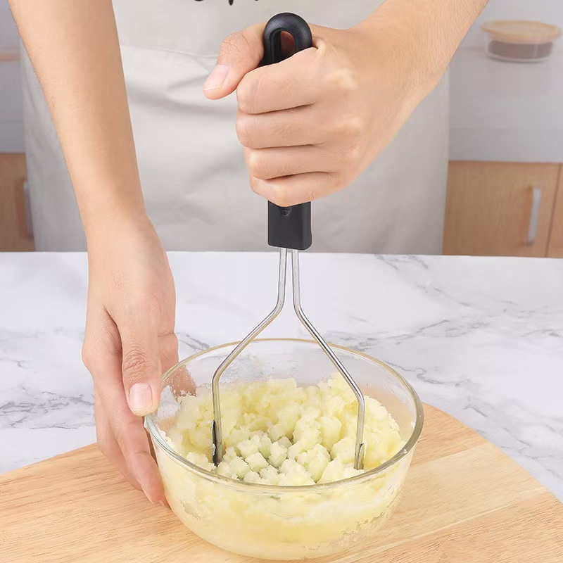 Premium Stainless Steel Potato Masher & Manual Mashing Crusher