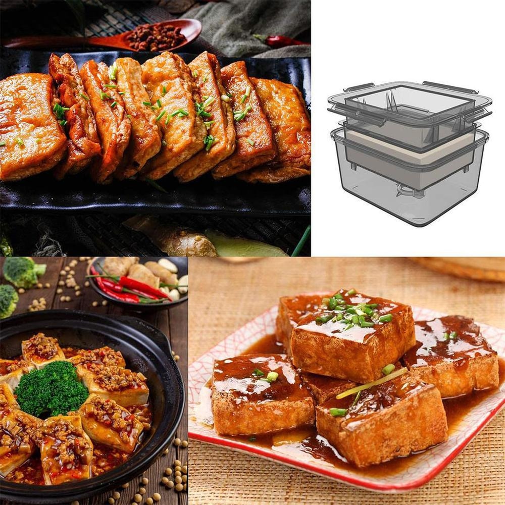 Premium Tofu Maker Mold & Tofu Press with Efficient Tofu Drainer for Quick Soybean Curd Water Removal