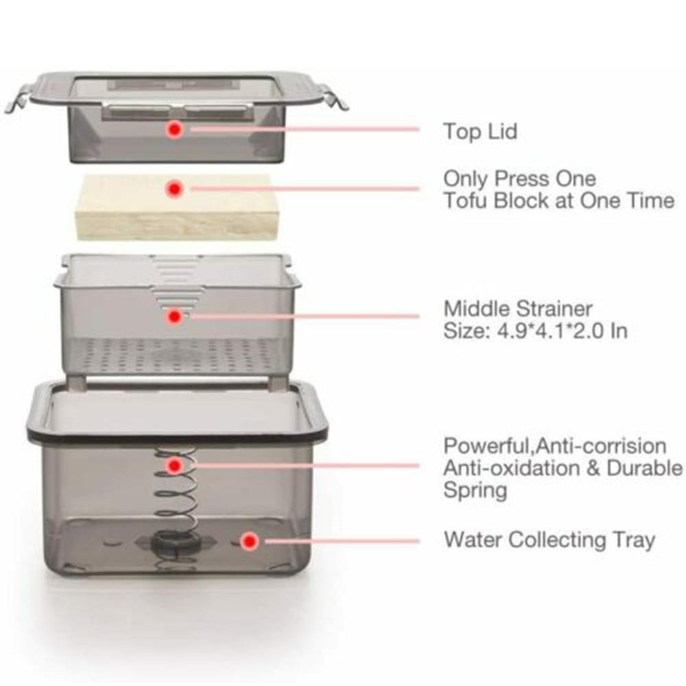 Premium Tofu Maker Mold & Tofu Press with Efficient Tofu Drainer for Quick Soybean Curd Water Removal