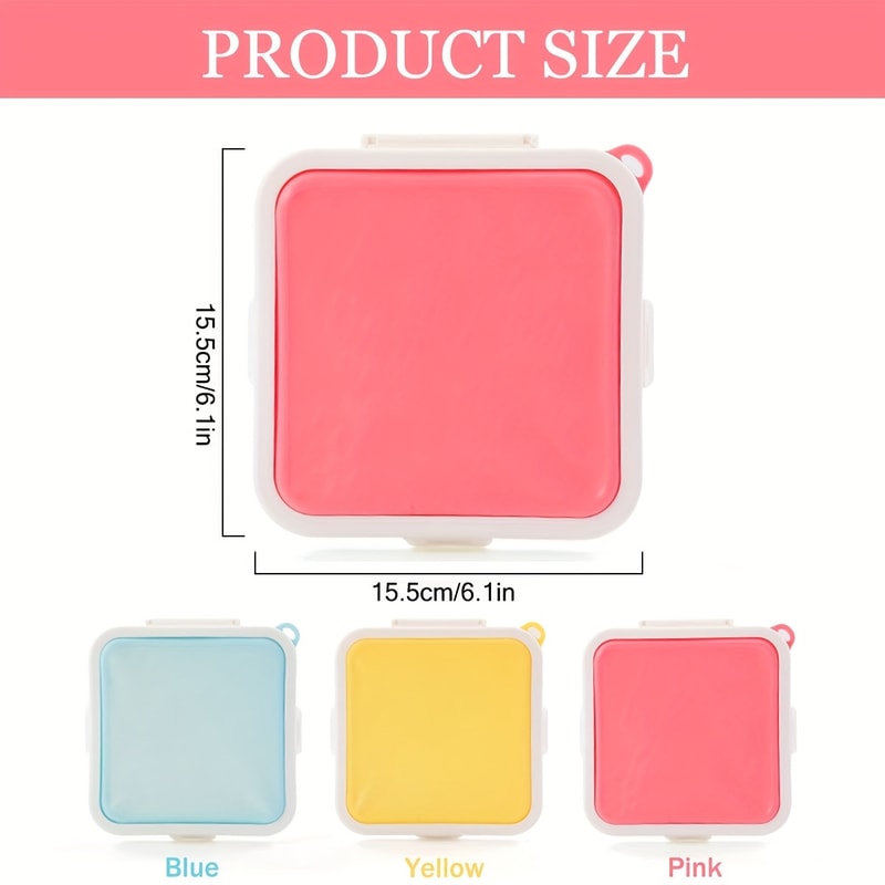 Compact Silicone Sandwich Storage Box Reusable Lunch Snack Solution 2