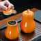 Premium Ceramic Pumpkin Jar with Lid Sealing Storage Canister for Kitchen & Tea