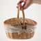 Handcrafted Willow Wicker Picnic Basket with Handle