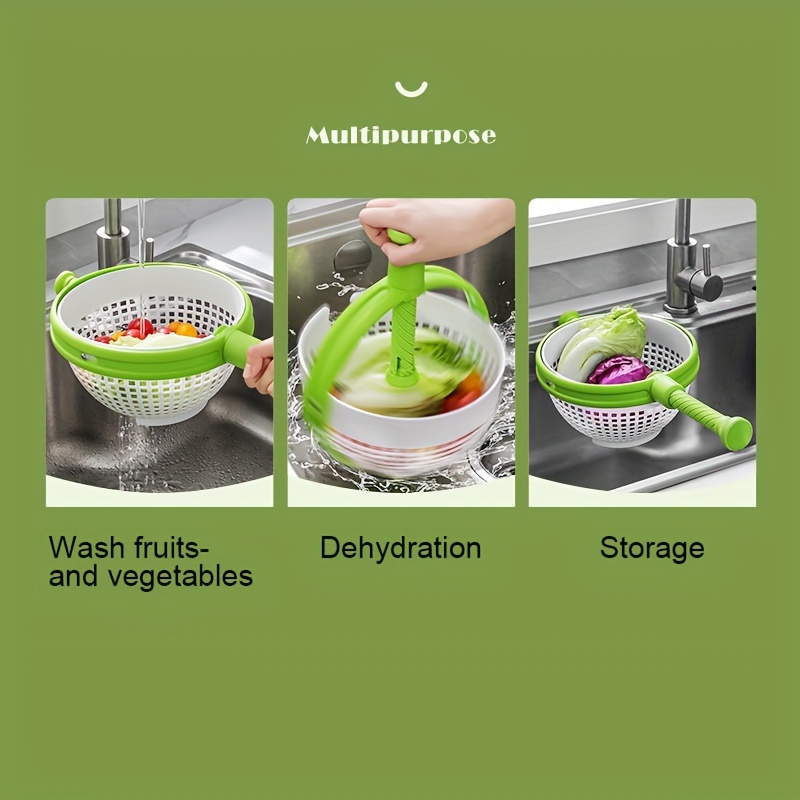 Premium Kitchen Spin Dryer & Fruit Vegetable Cleaner Spacious, Durable, Multifunctional