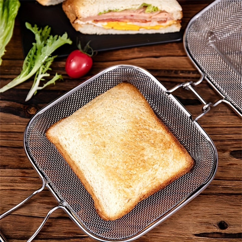 Stainless Steel Oven Sandwich Maker Grill Pan Non Stick Sandwich Toaster Clip