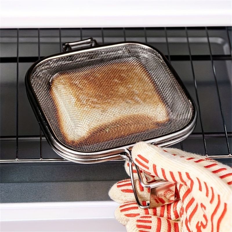 Stainless Steel Oven Sandwich Maker Grill Pan Non Stick Sandwich Toaster Clip
