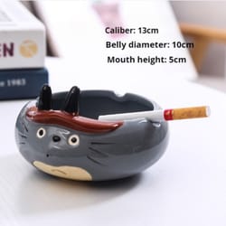 cute cartoon animal ceramic ashtray & desk organizer multifunctional decor