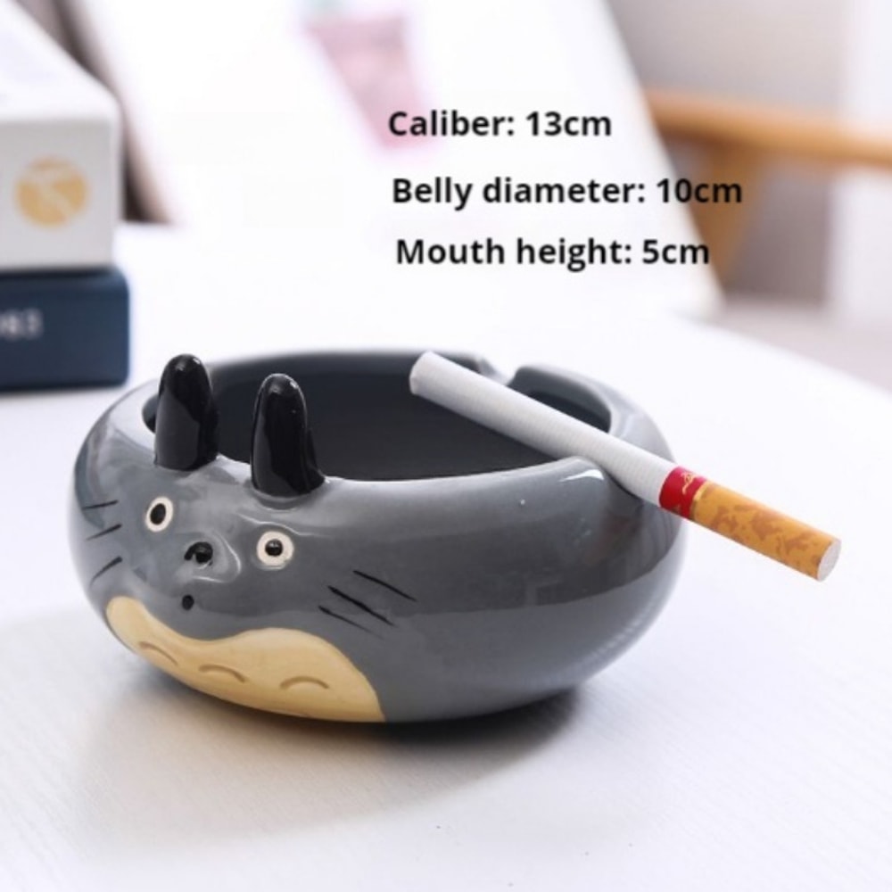 Cute Cartoon Animal Ceramic Ashtray & Desk Organizer Multifunctional Decor
