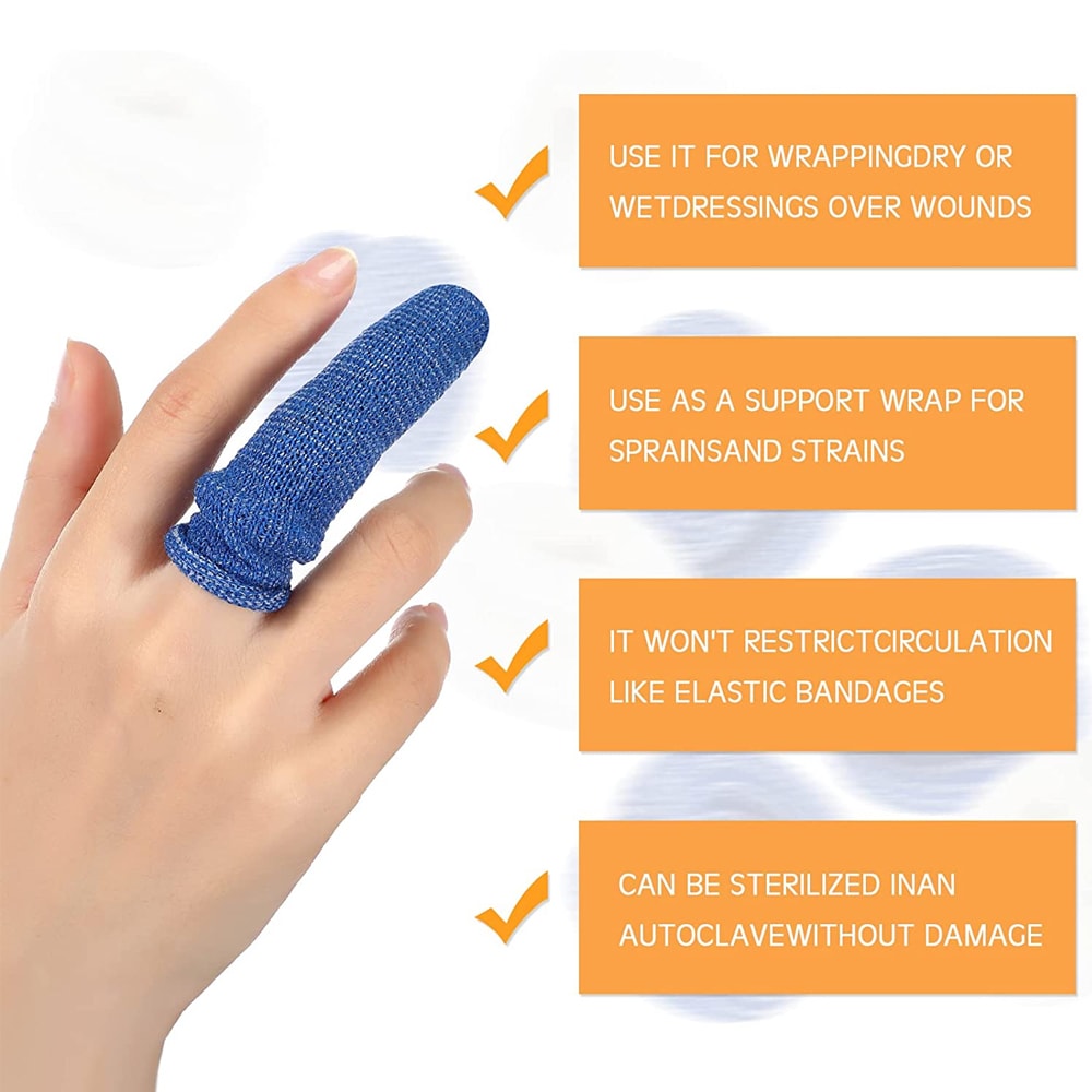 Soft Cotton Finger Bandage Set Tubular Finger Dressings For First Aid 3