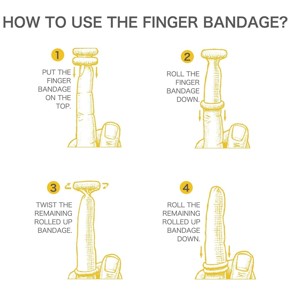 Soft Cotton Finger Bandage Set Tubular Finger Dressings For First Aid 4