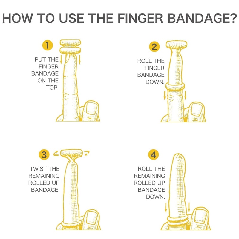 Soft Cotton Finger Bandage Set Tubular Finger Dressings For First Aid 4