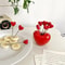 Cute Heart Shaped Stainless Steel Plastic Kids Fruit Fork Set 1