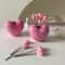 Cute Heart Shaped Stainless Steel Plastic Kids Fruit Fork Set 4