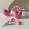 Cute Heart Shaped Stainless Steel Plastic Kids Fruit Fork Set 4