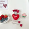 Cute Heart Shaped Stainless Steel Plastic Kids Fruit Fork Set 5