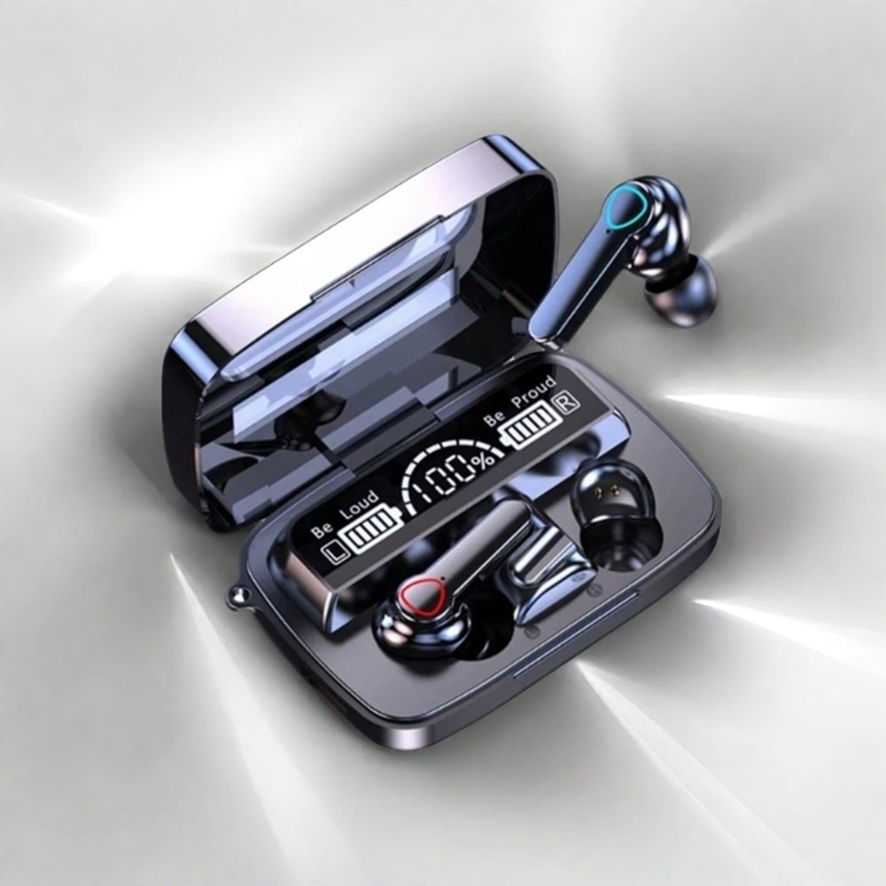 Wireless Earbuds Touch Control, Waterproof, LED Display