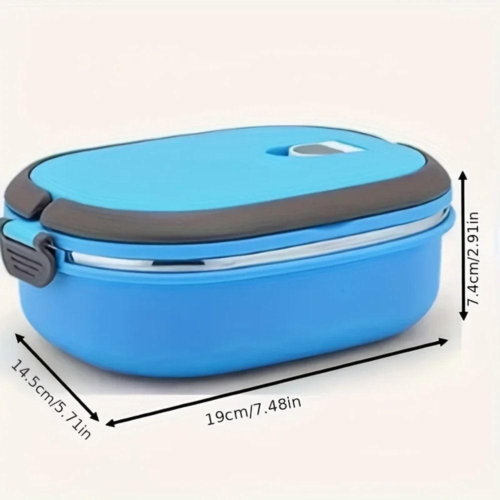 Portable Insulated Bento Box Single Layer Lunch Container for Students & Office Workers