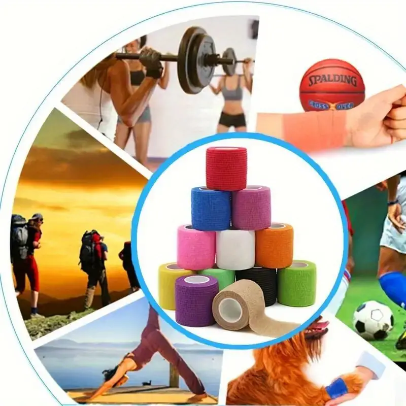 Colorful Self Adhesive Pet Sports Tape Cohesive Bandages for Dogs, Cats & Horses