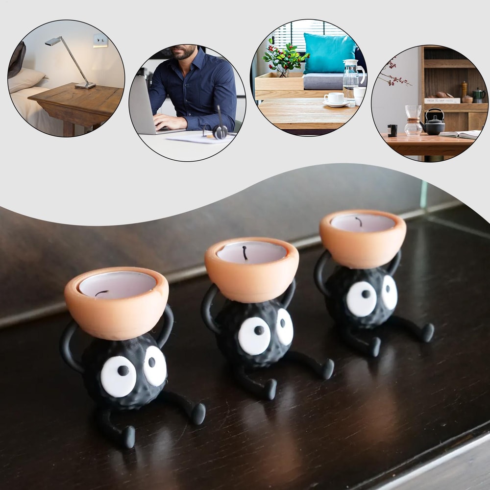 Elegant Printed Tea Light Candle Holder Cute Decorative Tealight Stand