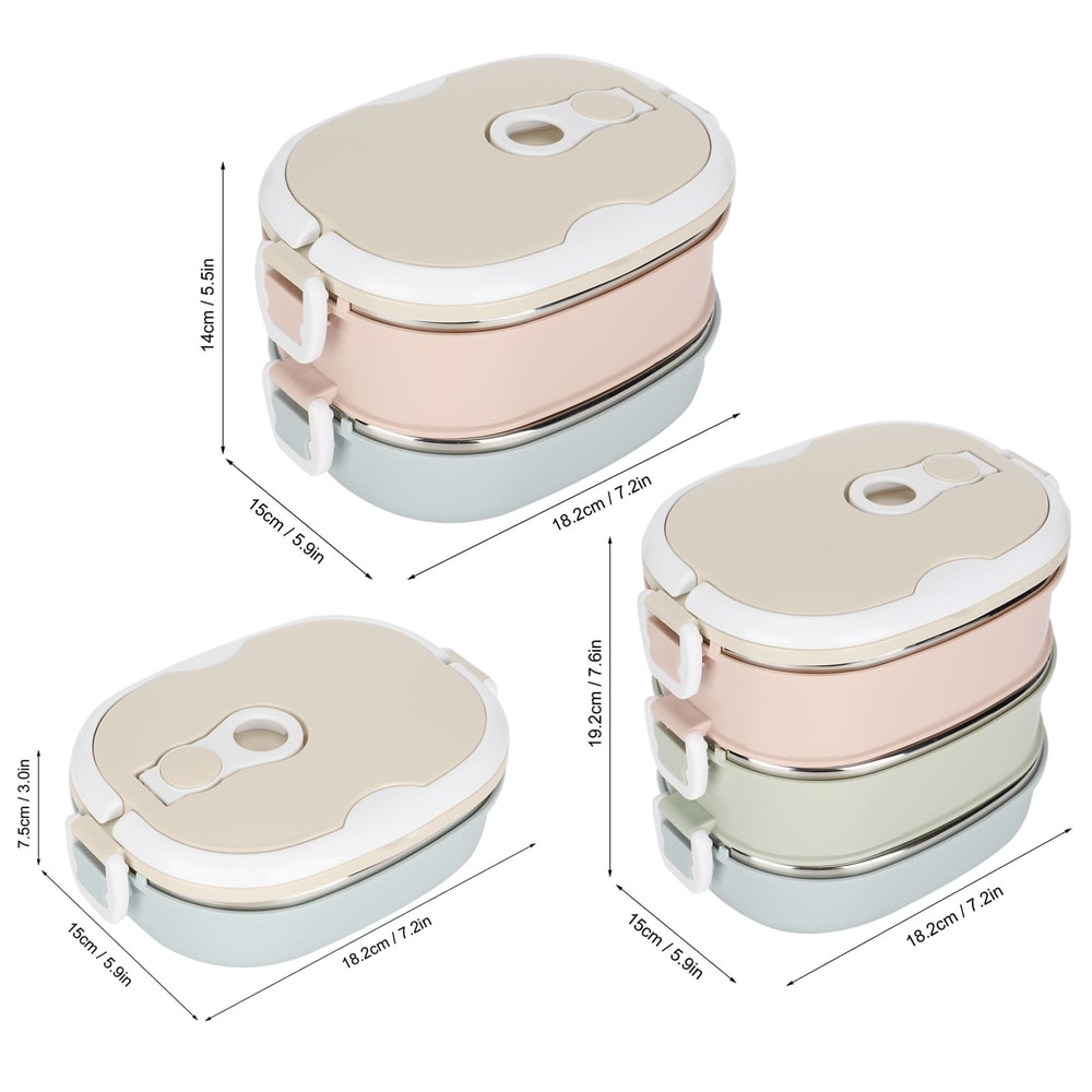 Large Capacity Multi Layer Stainless Steel Lunch Box For Office School 5