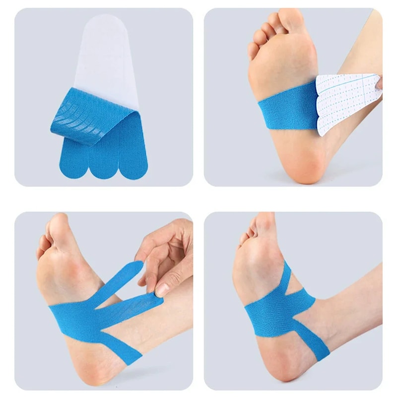 Premium Plantar Fasciitis Tape Waterproof Kinesiology Tape For Foot Pain Joint Support 5