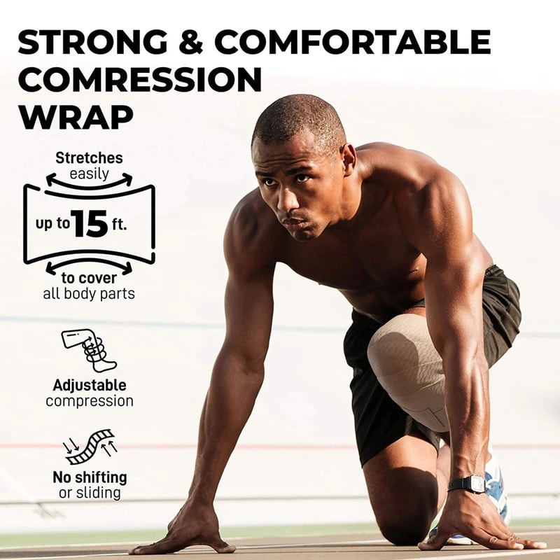 Premium Elastic Bandage Wrap Cotton Latex Free Self Adhesive Support For Sports First Aid 5
