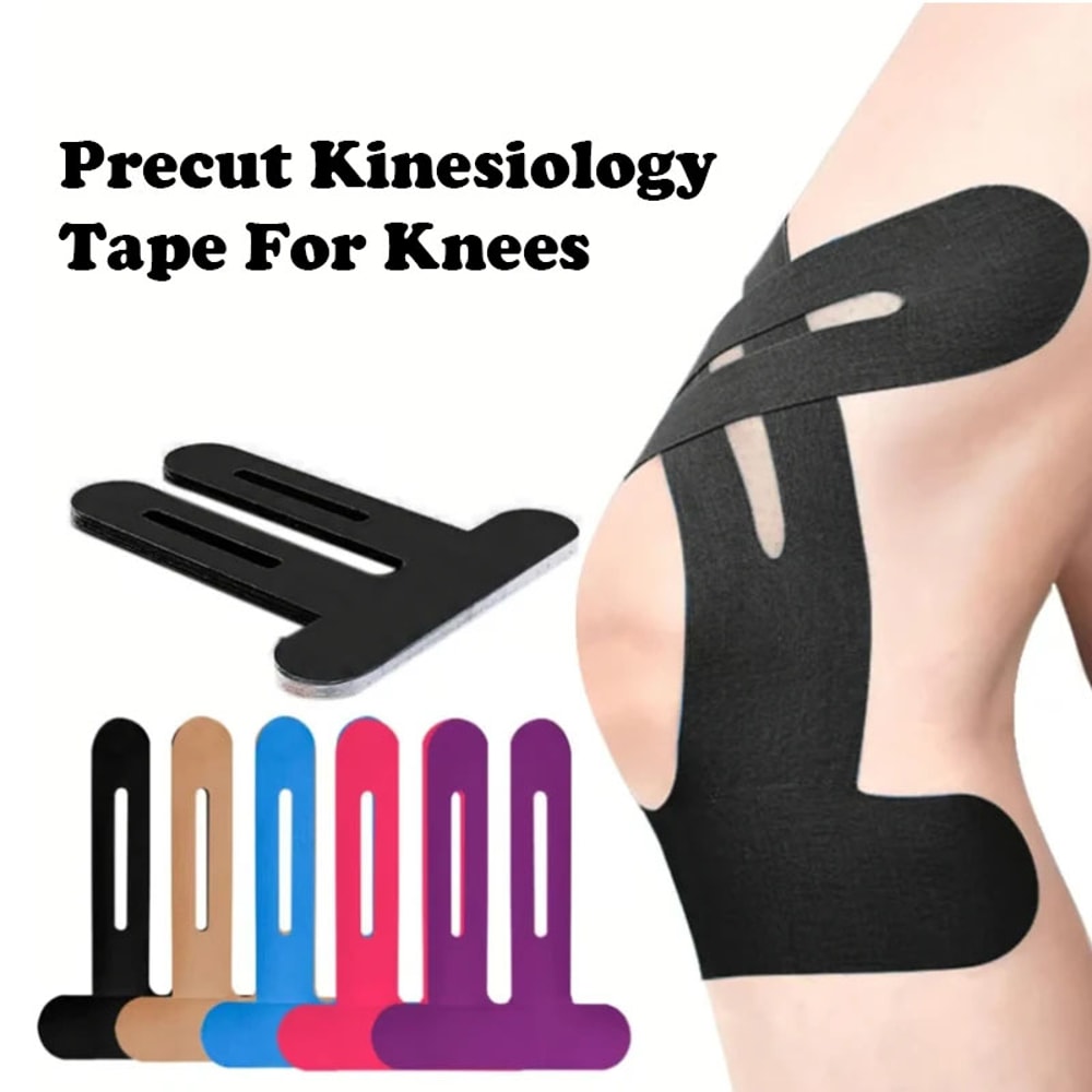 Premium Precut Kinesiology Tape For Knees Waterproof Breathable Athletic Support 1