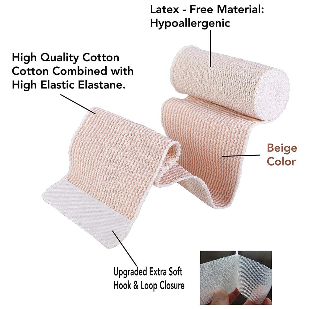 Premium Elastic Bandage Wrap Self Closure Athletic Sport Tape For Ankle Wrist Joint Support 1