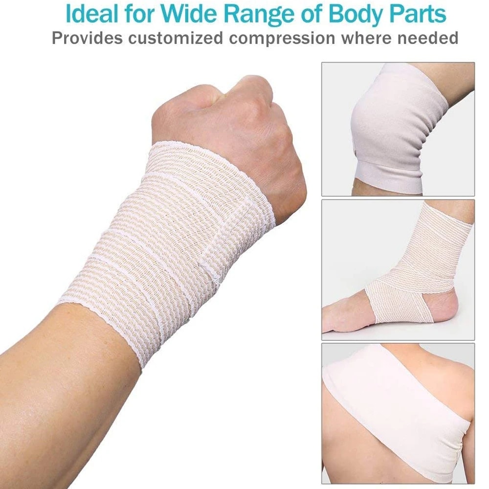 Premium Elastic Bandage Wrap Self Closure Athletic Sport Tape For Ankle Wrist Joint Support 4