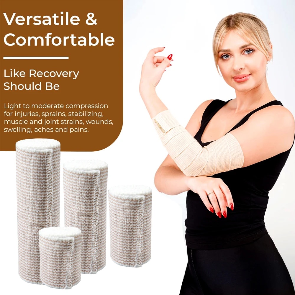 Premium Elastic Bandage Wrap Self Closure Athletic Sport Tape For Ankle Wrist Joint Support 5