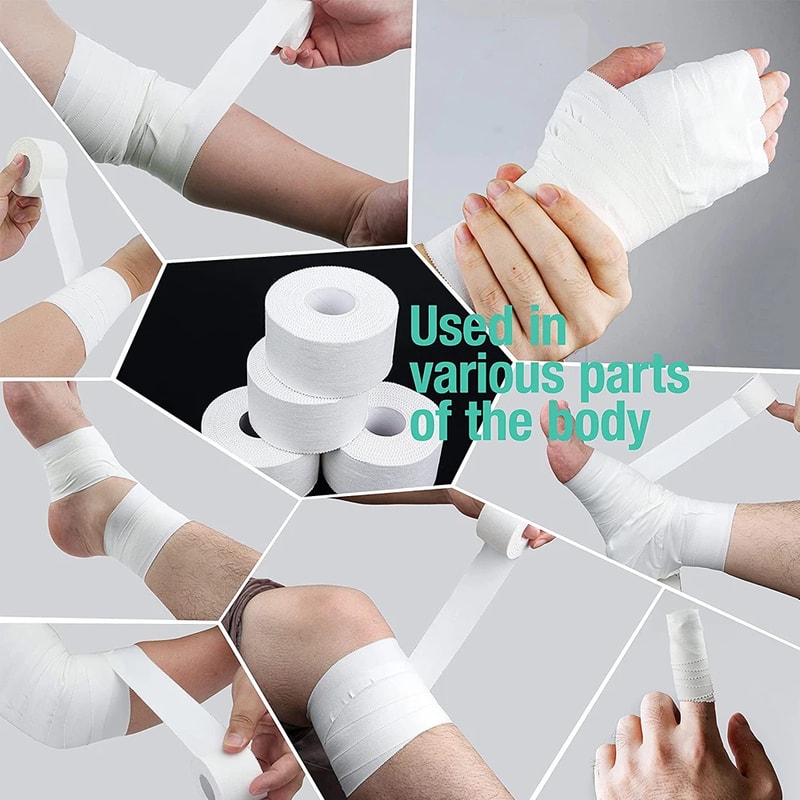 Premium White Self Adhesive Sports Tape For Boxing Football Basketball 5