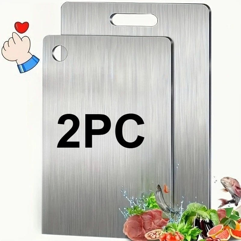 Premium Stainless Steel Cutting Board Set Heavy Duty & Non Slip