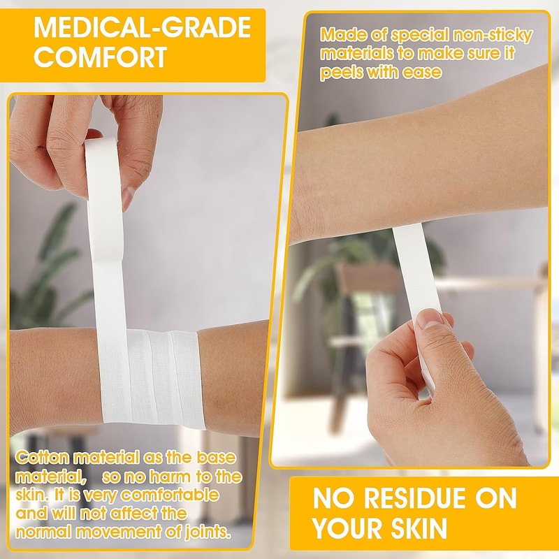 Premium White Athletic Finger Tape Extra Strong Sports Grip for Climbing