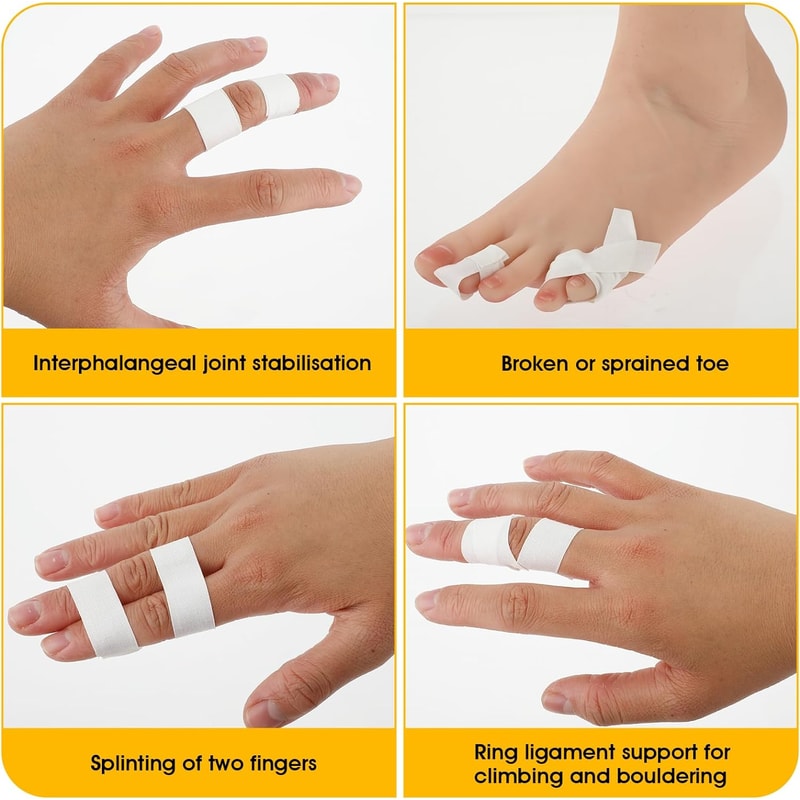 Premium White Athletic Finger Tape Extra Strong Sports Grip for Climbing