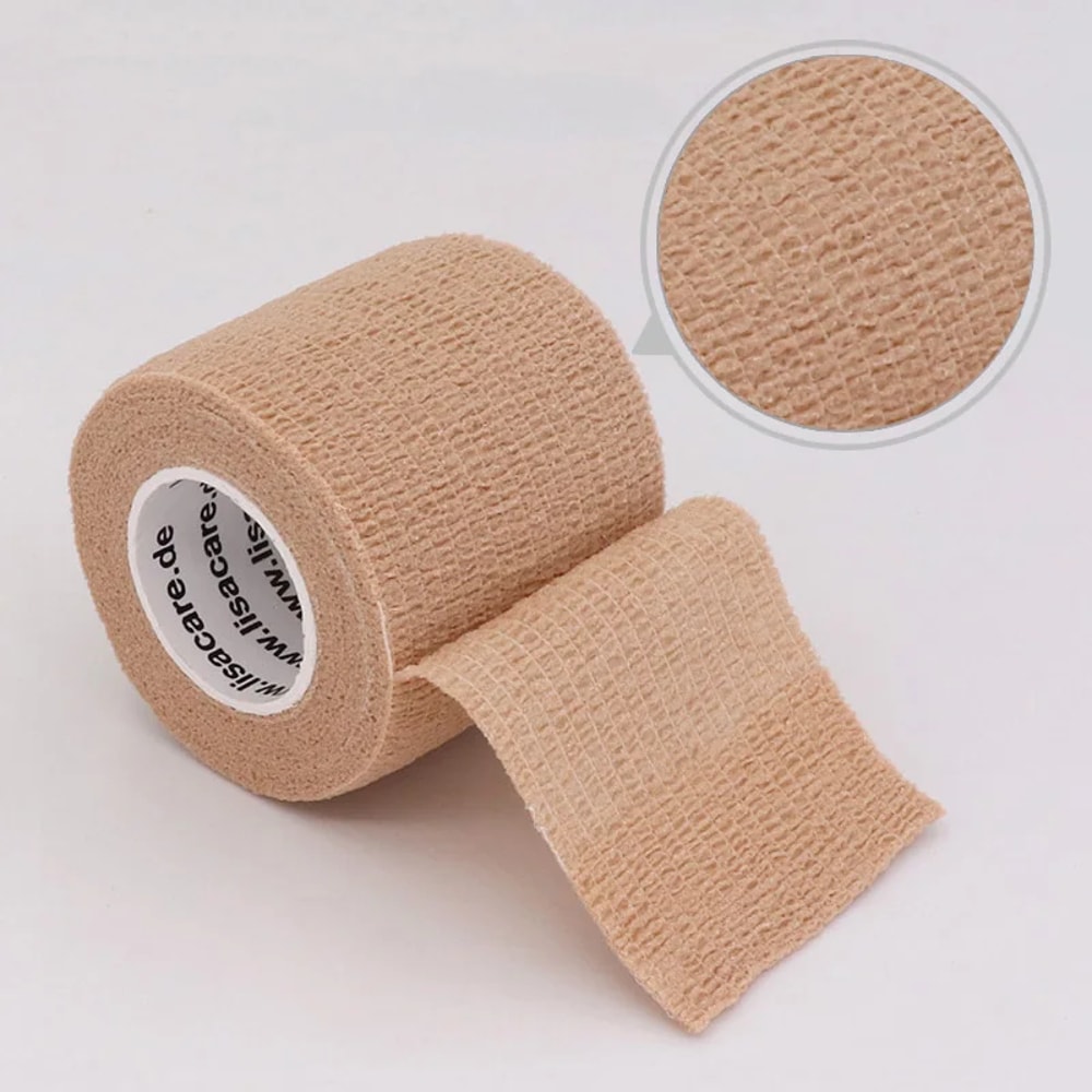 Beige Self Adhesive Sport Elastic Bandage For Knee Joint Support 0