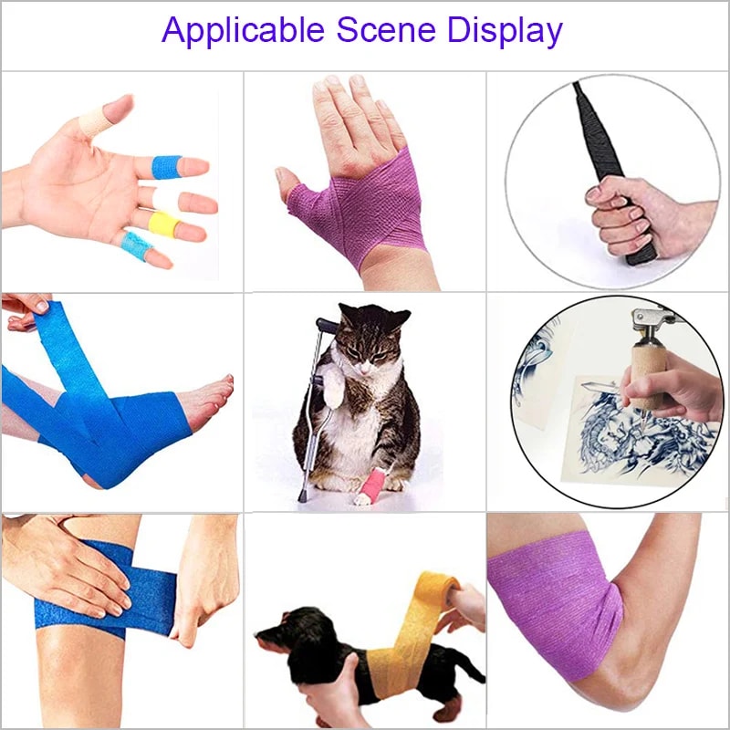 Beige Self Adhesive Sport Elastic Bandage For Knee Joint Support 2