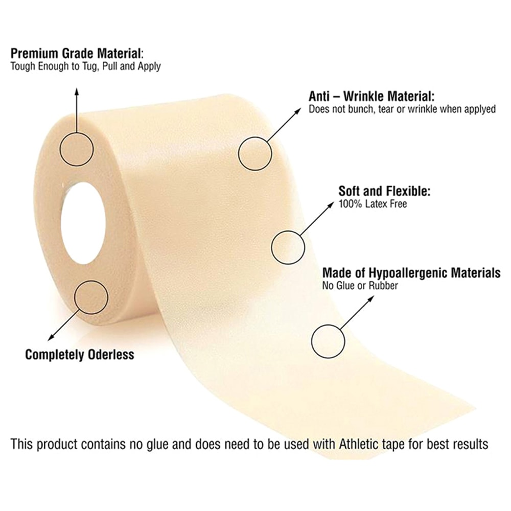 Premium Athletic Pre Wrap Tape for Racket Grip & Sweat Protection