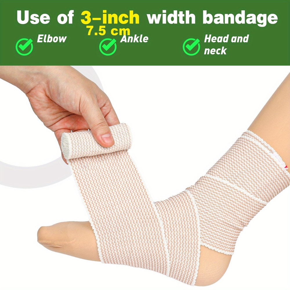 Premium Elastic Compression Bandage Wrap For Knees Ankles Wrists 3
