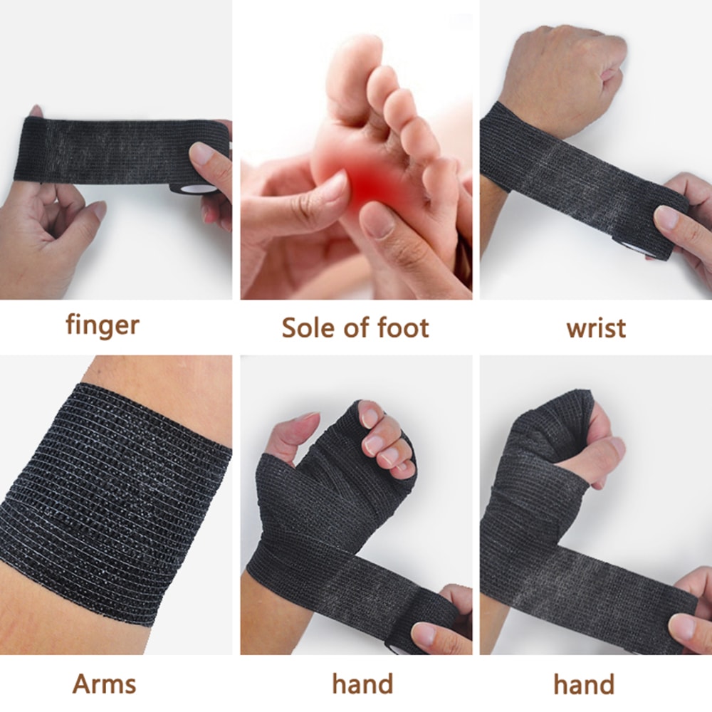 Premium Self Adhesive Sports Bandage Breathable Elastic Wrap For Finger Wrist Support 3