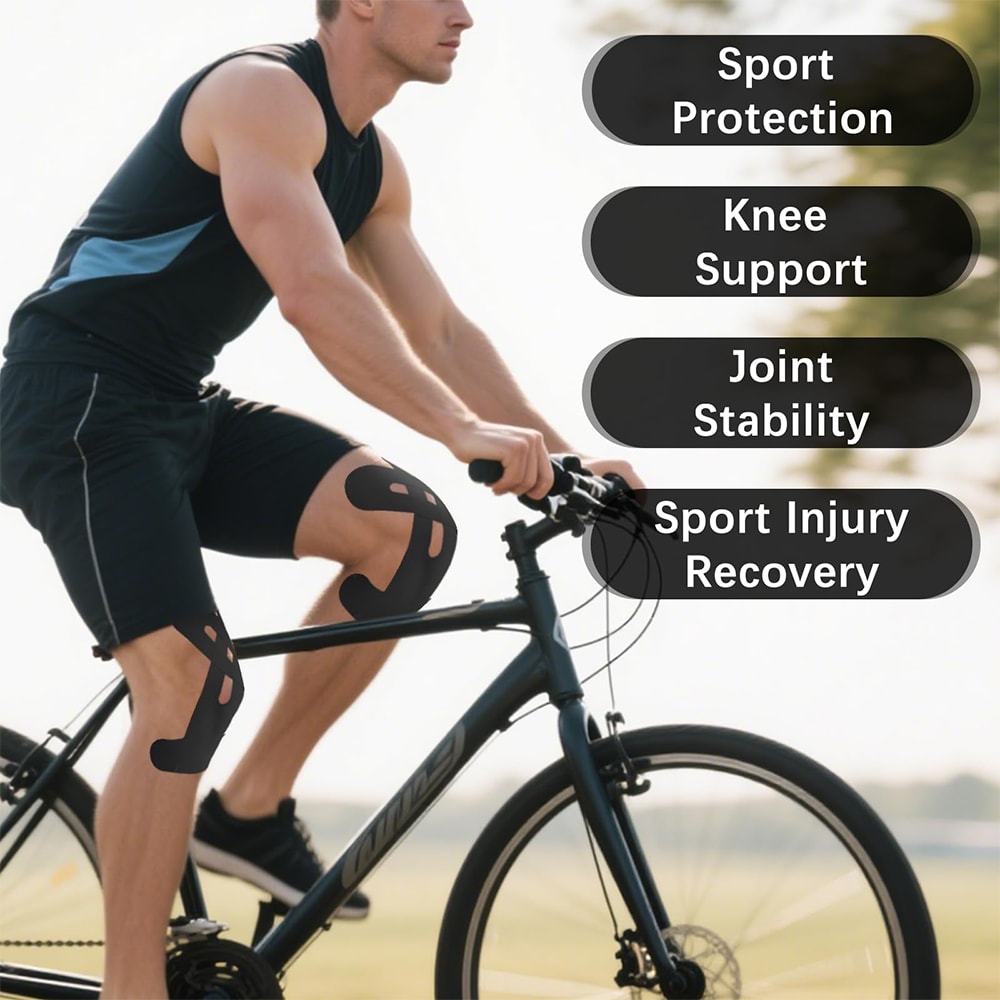 Premium Knee Support Athletic Tape Waterproof Breathable kinesiology tape for Pain Relief & Stability