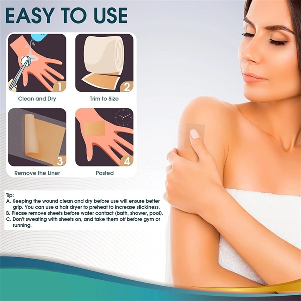 Advanced Silicone Scar Tape Waterproof Breathable Reusable Scar Patch For Skin Protection And Comf 1