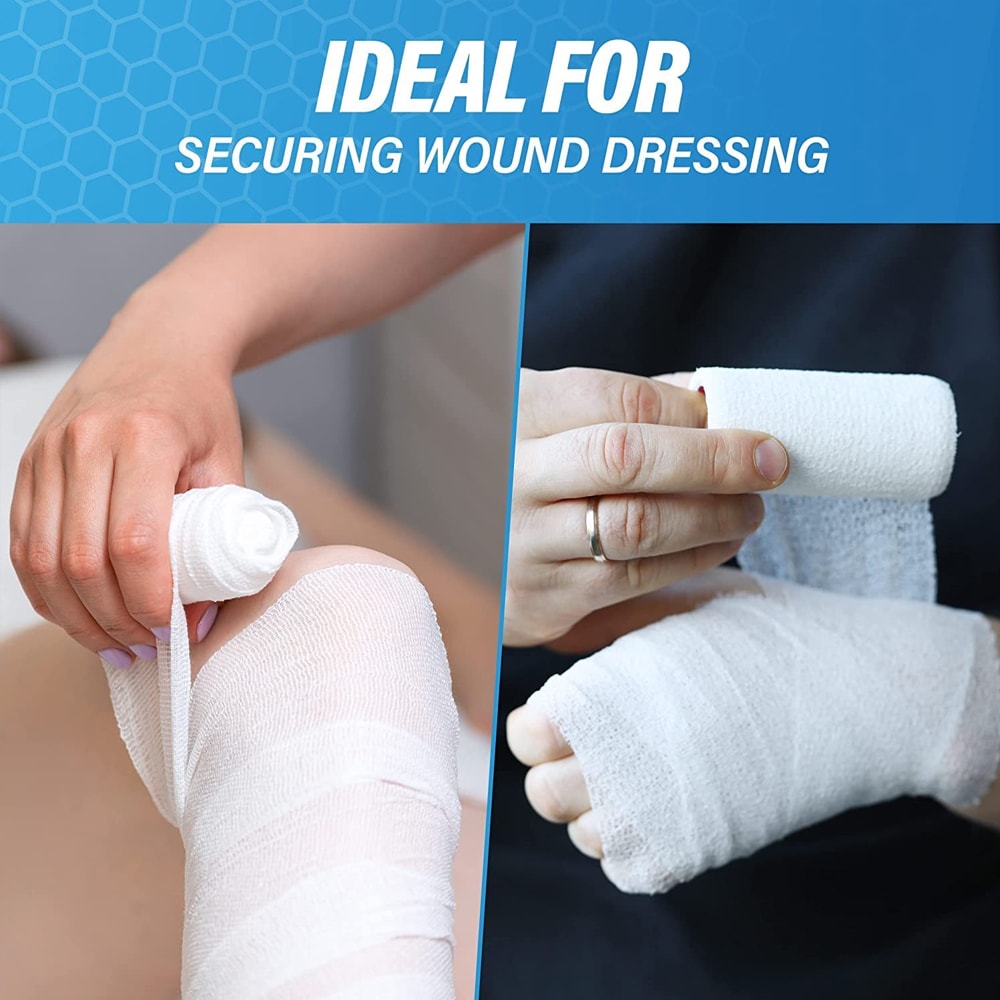 Premium Gauze Bandage Roll For First Aid Wound Care Breathable Wrap 2