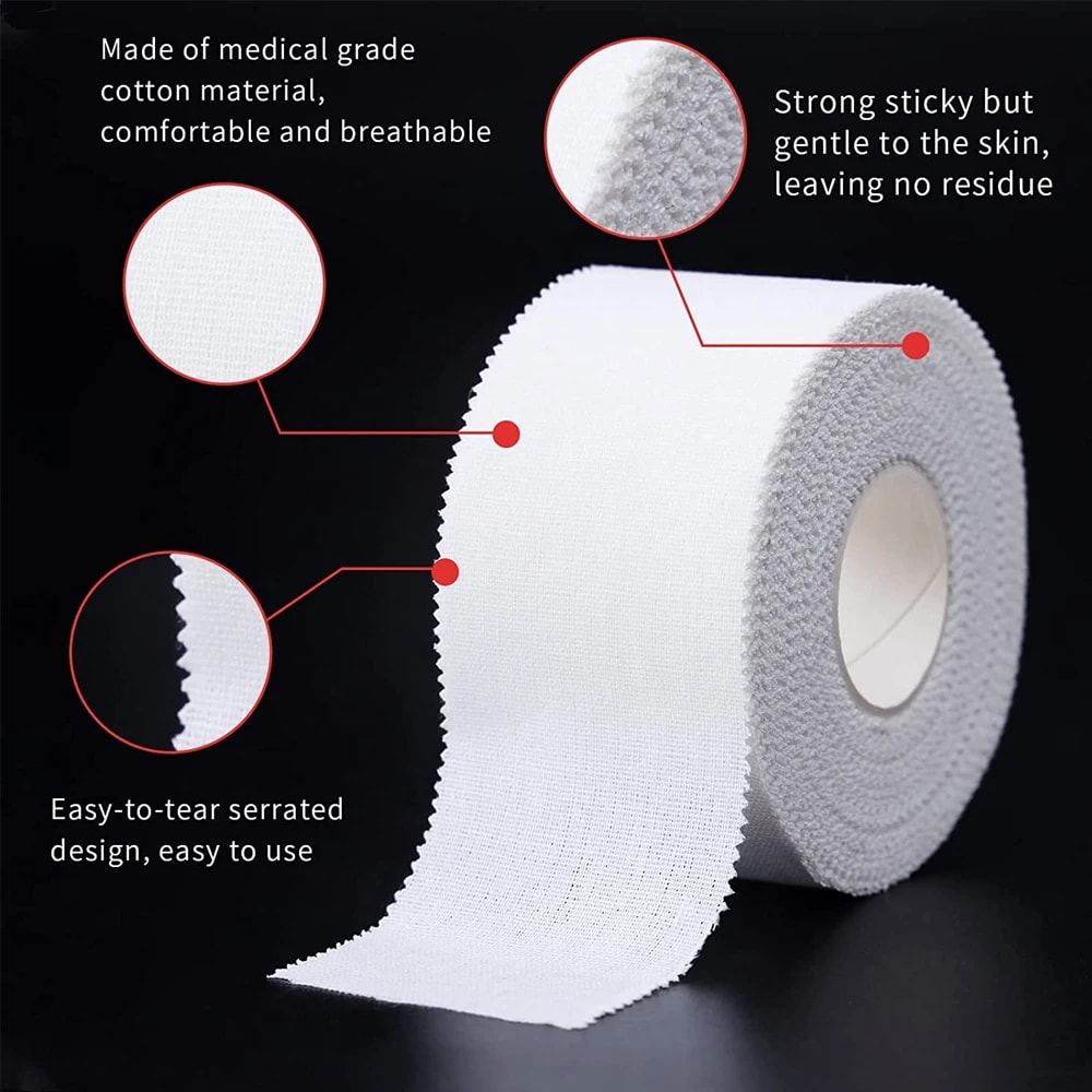 Premium Black Sports Injury Wrap Non Elastic Athletic Tape For Joint Support 2