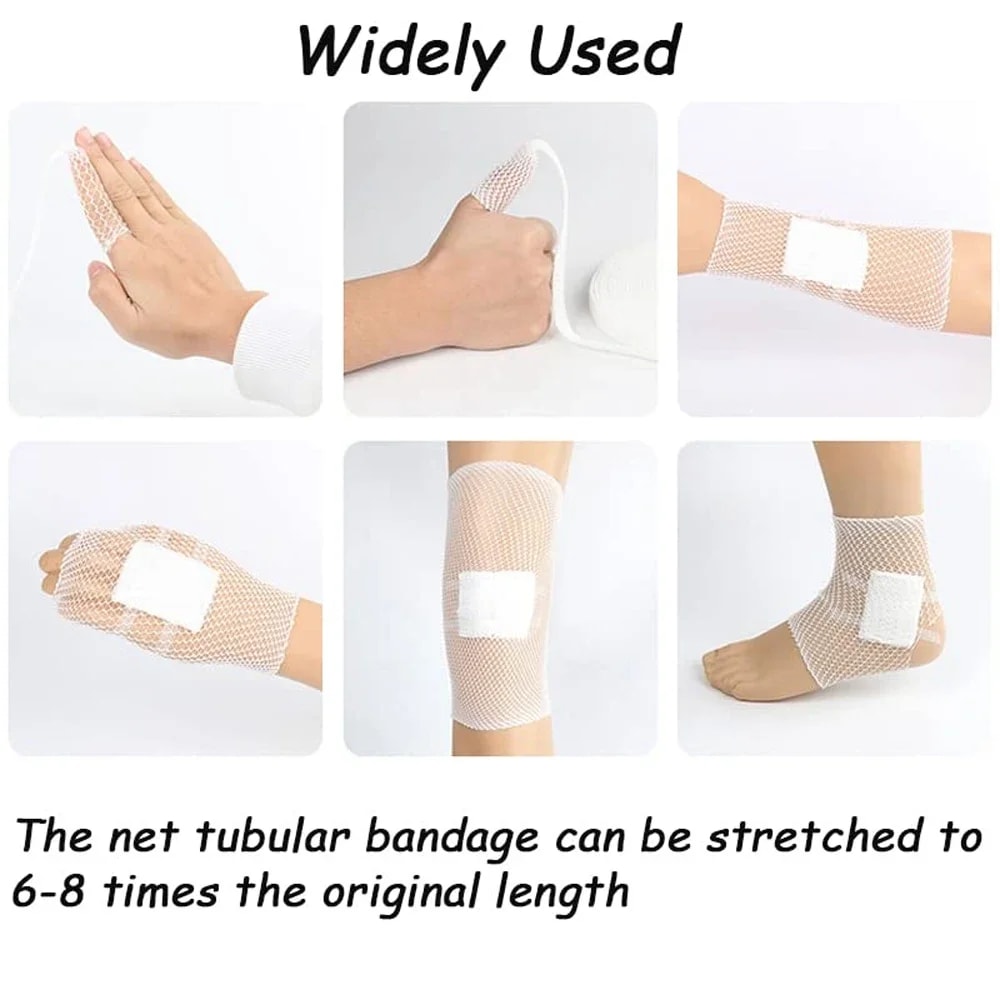 Premium Tubular Elastic Bandage Breathable Non Adhesive Wound Dressing Retainer 5